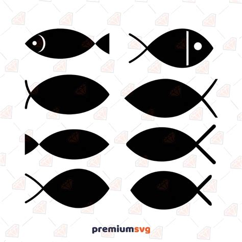 Jesus Fish Bundle SVG, Jesus Fish Vector Instant Download | PremiumSVG