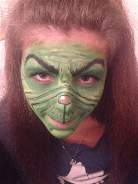 Practise attempt at the grinch makeup | The grinch makeup, Christmas ...