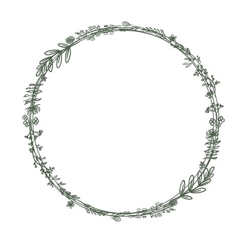 Hand Drawn Plants PNG Image, Hand Drawn Floral Plant Border, Flowers, Plant, Frame PNG Image For ...