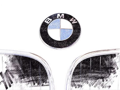 BMW Z3 Emblem Sketch Photograph by Brooke Roby - Pixels