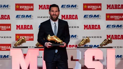 Lionel Messi wins fifth Golden Shoe award as Europe's leading goalscorer last season | Football ...