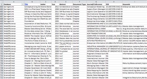 Sample screen shot of master article selection .csv file (File name:... | Download Scientific ...