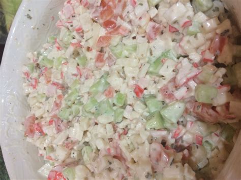 Ensalada de Surimi Fácil | Receta | Ensalada de surimi, Recetas con ...