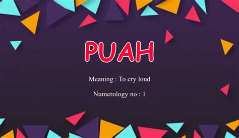 Puah Name Meaning