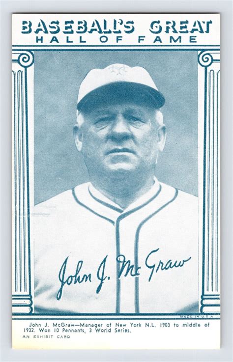 Postcard John McGraw Baseball Hall Fame Arcade Card 1920s Blank | eBay