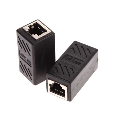 Practical 2pcs RJ45 Female to Female Network Ethernet LAN Connector ...