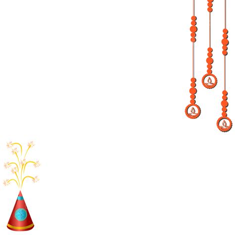 Diwali Fireworks With Hanging Diyas PNG, Vector, PSD, and Clipart With Transparent Background ...