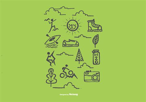 Hand Drawn Outdoor Recreation Icon Vectors - Download Free Vector Art ...