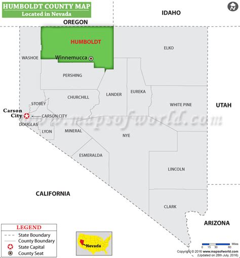 Humboldt County Map, Nevada | Map of Humboldt County