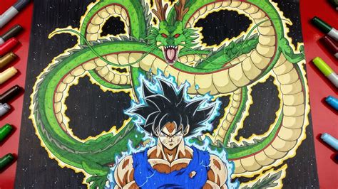 Drawing GOKU Ultra Instinct with SHENRON! | TolgArt - YouTube