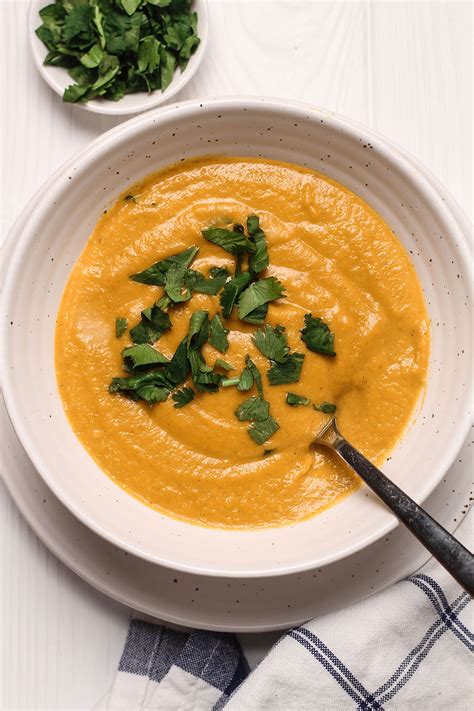 Carrot and Parsnip Soup (Roasted and Mildly Spicy) - Knife and Soul