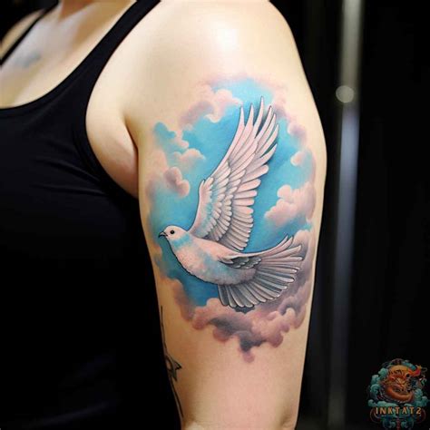 Incredible Dove Tattoo Designs with Clouds – 37 Designs - inktat2.com