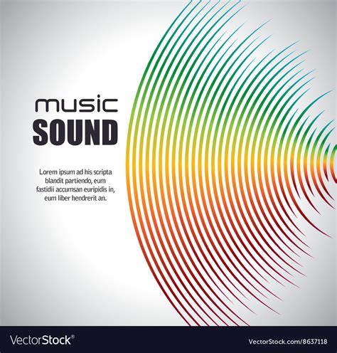 Music sound design Royalty Free Vector Image - VectorStock