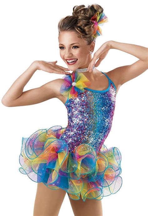 Rainbow Sequin Skirt Biketard -Weissman Costumes | Dance outfits, Dance wear, Cute dance costumes