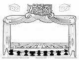 Theatre Stage Coloring Pages  For Kids sketch template