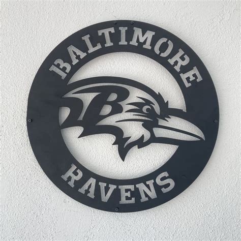 Baltimore Ravens Metal Wall Art, Unique Baltimore Ravens Wall Decor ...