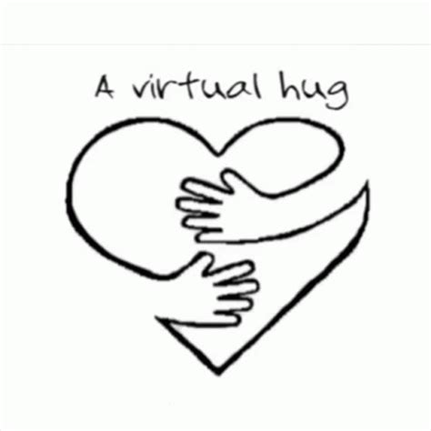 Heartbeat Hug GIF - Heartbeat Hug Virtual - Discover & Share GIFs Virtual Hug Gif, One Fish, Lap ...