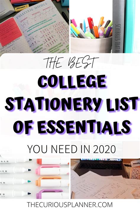 The Best University and College Stationery List 2020 - The Curious Planner in 2020 | College ...