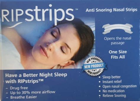 Anti-Snoring Nasal Strips - Ripsnore