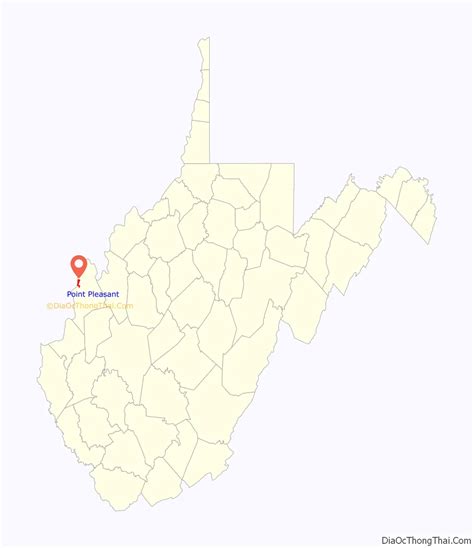 Map of Point Pleasant city, West Virginia