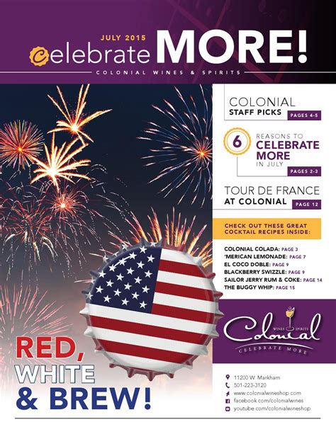 Celebrate More: July 2015 by Colonial Wines & Spirits - Issuu