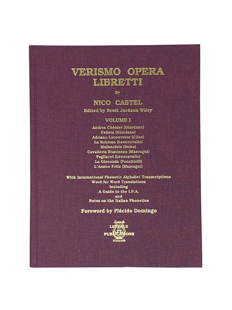 Verismo Opera Libretti – Leyerle Publications