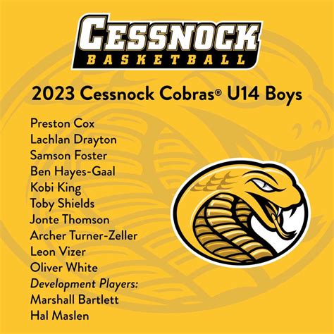 2023 Cessnock Cobras Junior Rep Teams – Cessnock Basketball