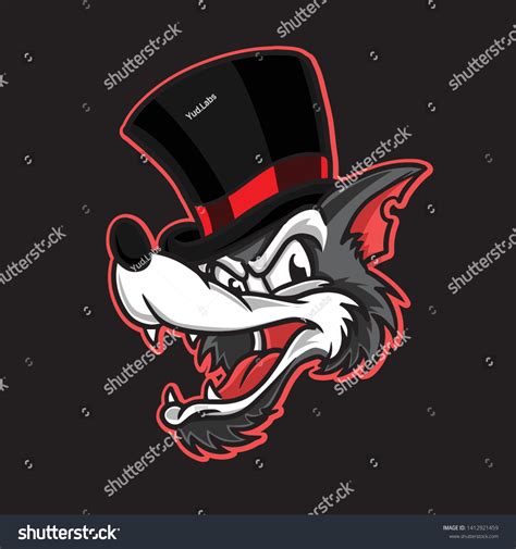 Bad Wolf Head Mascot Logo Vector Stock Vector (Royalty Free) 1412921459 ...