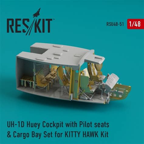 UH-1D cockpit with pilot seats & cargo bay set