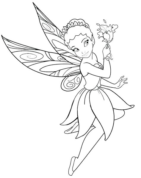 Coloring Pages | Fairies Coloring Pictures Flower Fairy Pages