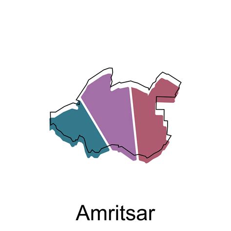 map of Amritsar city.vector map of the India Country. Vector illustration design template ...