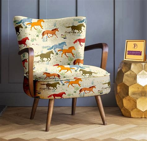 Kids Horses Pattern Upholstery Fabric