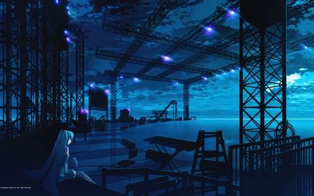 Hatsune Miku ~ Lonely Stage - Other & Anime Background Wallpapers on ...