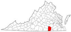 Map of Va: Brunswick County