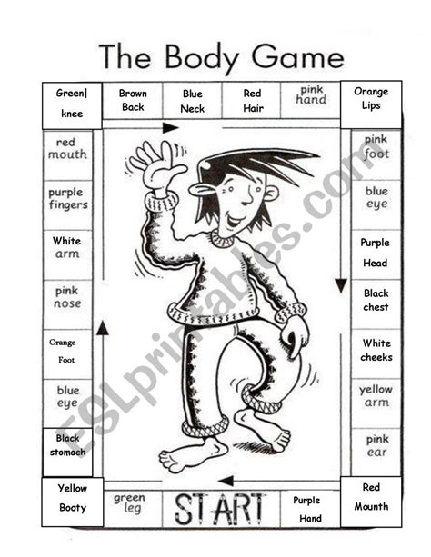 Body game - ESL worksheet by astridvalle13