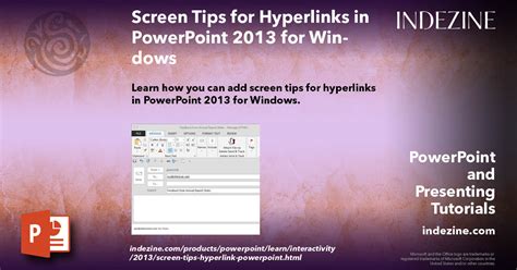 Screen Tips for Hyperlinks in PowerPoint 2013 for Windows