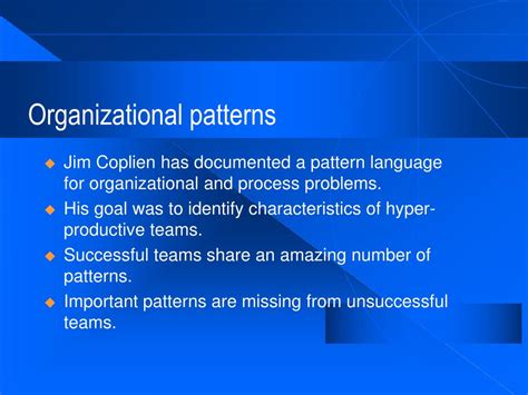 PPT - Introducing Patterns (or any new idea) into Organizations PowerPoint Presentation - ID:157644