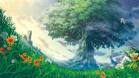 trees, landscape, original characters, mana tree, HD Wallpaper | Rare Gallery