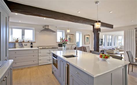 White Quartz Island Kitchen