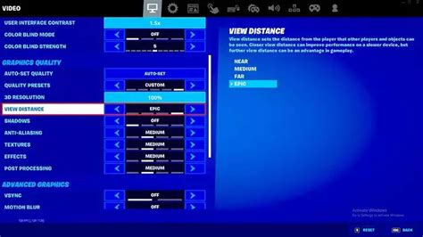 Best FPS Settings In Fortnite