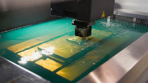 Automatic Factory - Cutting of Sheet Metal Process in Water Stock Image - Image of manufacturing ...