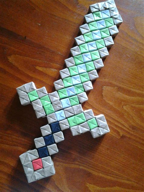 Pin by Rowan Smith on Origami | Minecraft sword, Origami patterns, Halloween origami