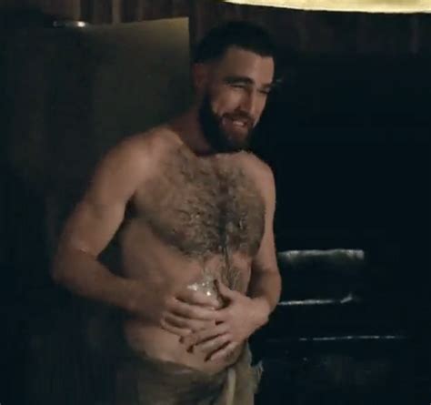 Travis Kelce sets pulses racing with resurfaced video of him wearing nothing but a towel ...