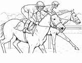 Coloring Horse Race Printable Racing Pacer Horses Colorear Pintar  sketch template
