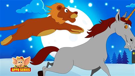 The Lion and the Unicorn - Nursery Rhyme with Lyrics & Karaoke Version | Kids nursery rhymes ...