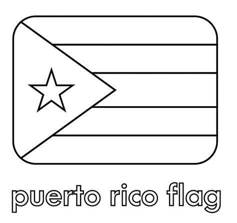 Printable Puerto Rico Flag