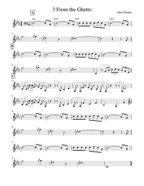 3 From the Ghetto Sheet music for Piano (Solo) | Musescore.com