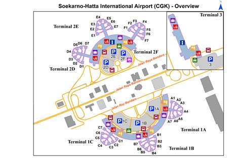 Soekarno-Hatta Airport Map (CGK) - Printable Terminal Maps, Shops, Food, Restaurants Maps ...