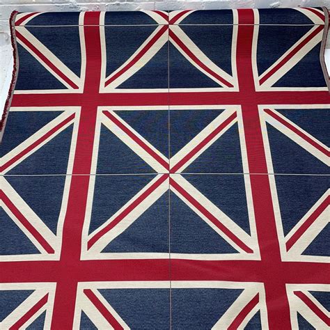 LARGE WOVEN UNION JACK FLAG HEAVY LINEN LOOK UPHOLSTERY CUSHION PANEL FABRIC UK | eBay