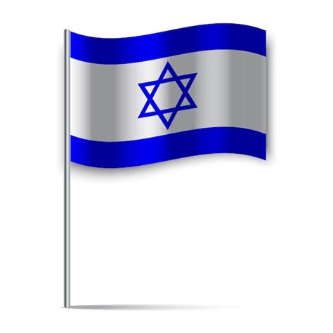 Palo de la bandera de israel icono de vector de viaje diseño gráfico de ...